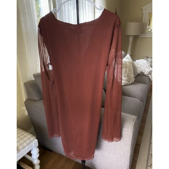 NWT Princess Polly Baewatch Brown Cutout Mini Dress Size 12 - Picture 6 of 9